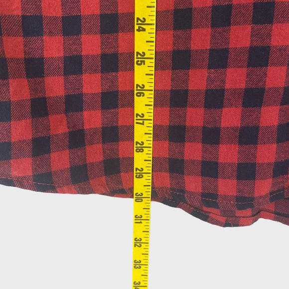 Eddie Bauer Button Down Flannel Shirt Mens 2XL Red Black Casual Long Sleeve NEW - Picture 14 of 14